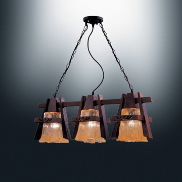 No.023 藝術和風玻璃砂吊燈(三盞)(A503-6135)