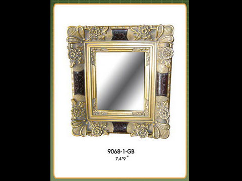 HG.022 金色方框花邊鏡(9068-1-GB)