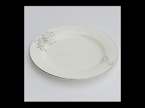 No.059 白金牡丹骨瓷平盤15cm H0202-07(y00617)