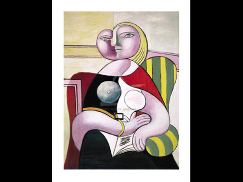 y01442畢卡索Picasso複製畫La lecture (Woman Reading)  LF34