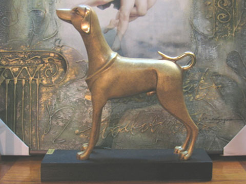 y01461(銅製擺飾)銅雕狗