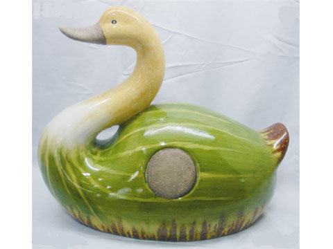 y01498(陶藝品)抬頭鴨