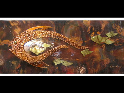 y01588魚銅雕壁飾(缺貨)