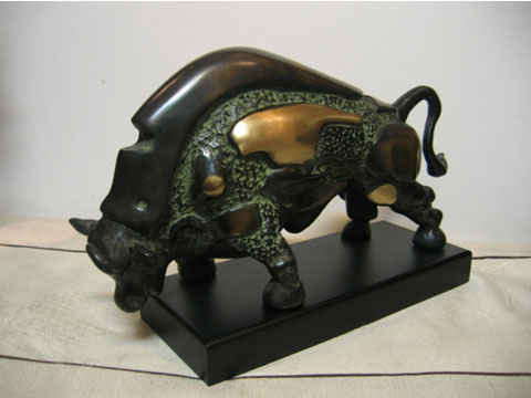 銅雕 No.038 銅雕-犀牛 (y01026)